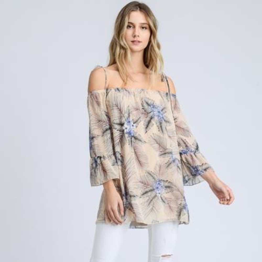 💜HOST PICK💜Kennedy Off-the-Shoulder Floral Tunic